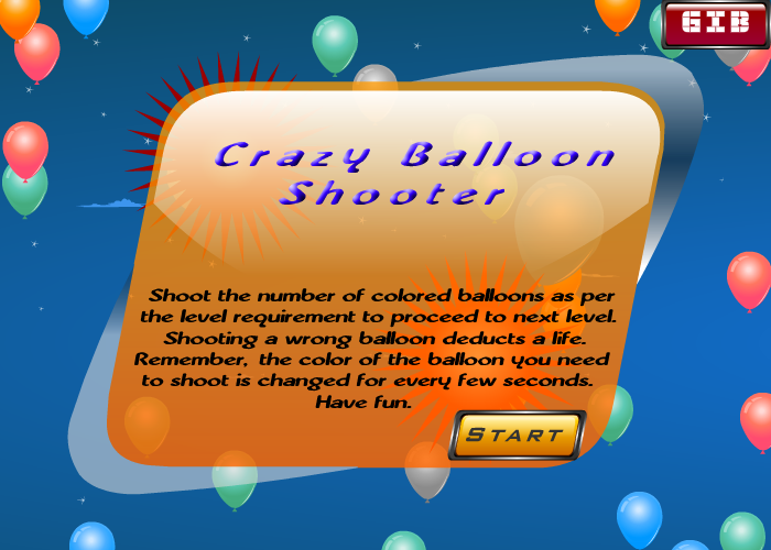 Crazy Balloon Shooter - Flash Game 截图 1/8