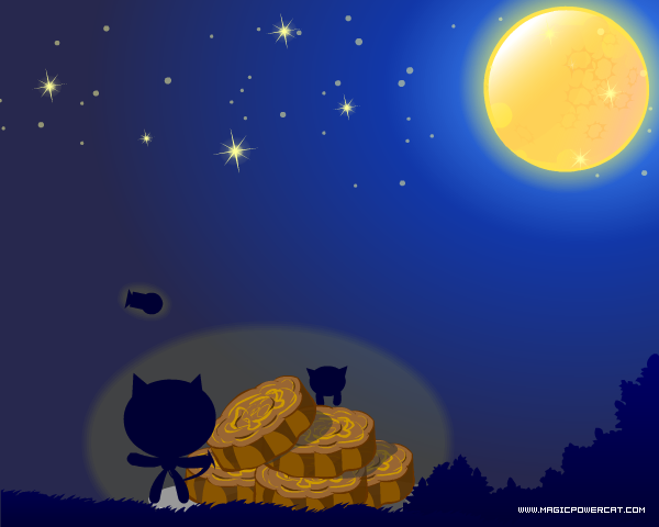 贺卡：魔力猫之中秋快乐（魔力猫） 截图 1/8