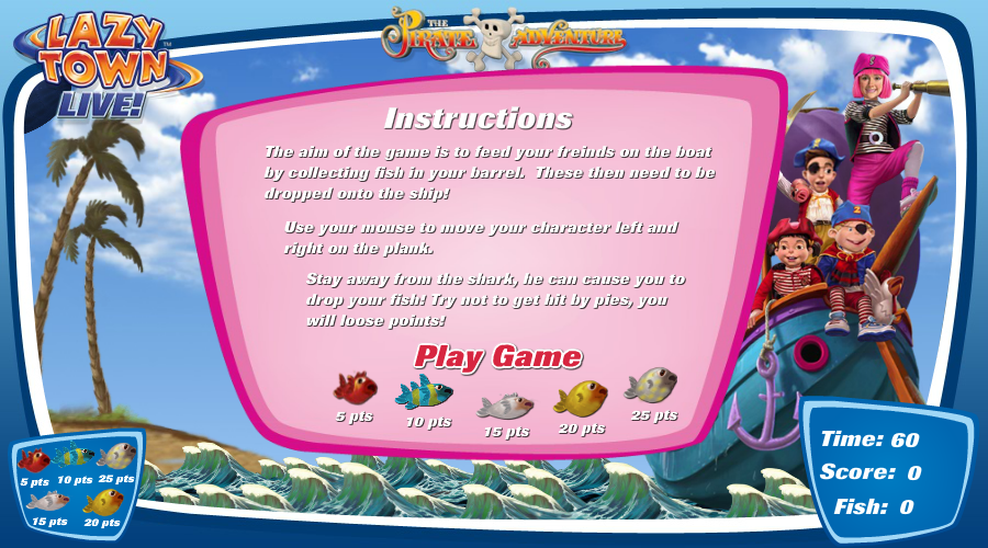 Lazy Town Live - Game 截图 1/5
